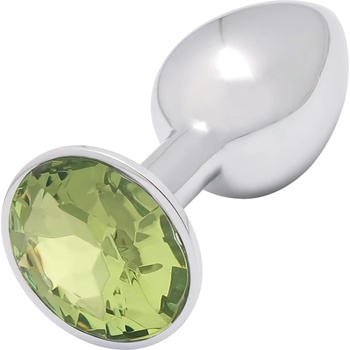 Sunfo - метален анален плъг с варовиков камък (сребърен)