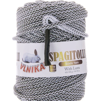 VLNIKA Příze Spagitolli Süslü s lurexem Barva: 323 - tmavá khaki