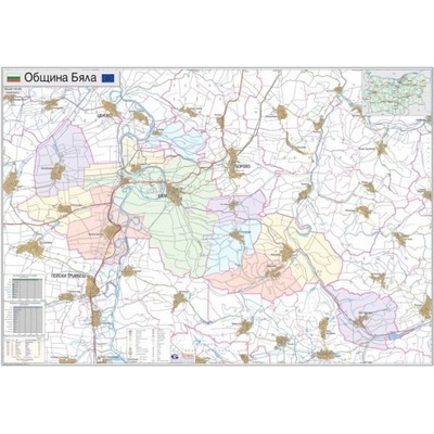 Mapmedia Карта на община Бяла (област Русе)