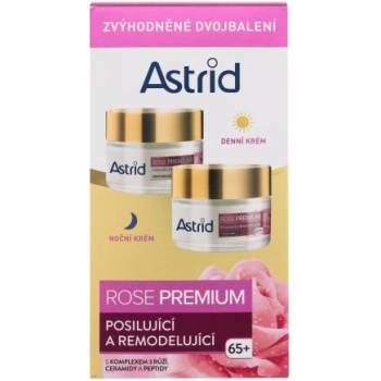 Astrid Rose Premium подаръчен комплект: дневен крем за лице Rose Premium Fortifying & Reshaping Day Cream 50 ml + нощен крем за лице Rose Premium Fortifying & Reshaping Night Cream 50 ml за жени