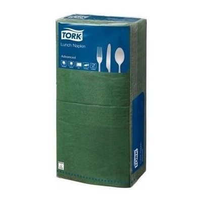 Tork Servítky 1/4 sklad 2V 32x32 cm Advanced Lunch tmavozelená 200ks