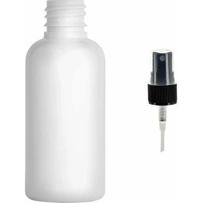 Via Plastová lahvička bílá s Černým kosmetickým rozprašovačem 50 ml