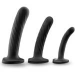 Blush Novelties Комплект 3 бр. силиконови дилда с вакуумна основа сърце Temptasia Twist