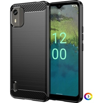 Image 1 of Nokia C12 Удароустойчив Carbon Fiber Калъф и Протектор