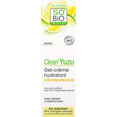 SO’BiO étic bio hydratační pleťový gel clean yuzu 40 ml