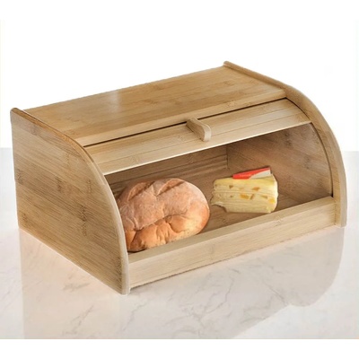 Средна бамбукова кутия за хляб с плъзгаща вратичка bamboo (0116207)