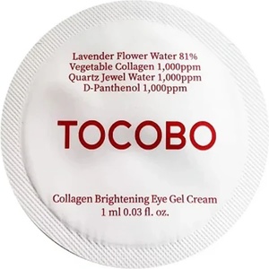 Tocobo Collagen Brightening Eye Gel Cream SAMPLE - Колагенов и с ретинол гел-крем за околоочния контур SAMPLE 1мл