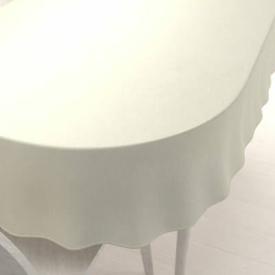 Biante Zamatový oválny obrus Velvet Prémium SVP-003 Smotanový 140x180cm
