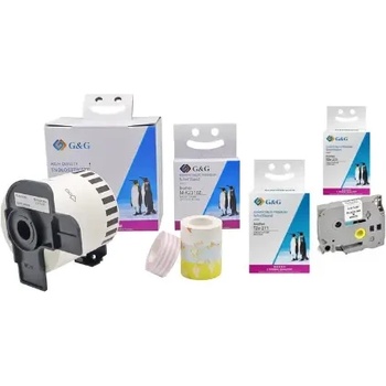 Image 1 of G&g - ninestar ЛЕНТА ЗА ЕТИКЕТНИ ПРИНТЕРИ RM-GG-980 - BLACK ON WHITE - 9 mm x 8, 00 m - PN RL-G-Z-S9KW (301G&GGZS9KW)