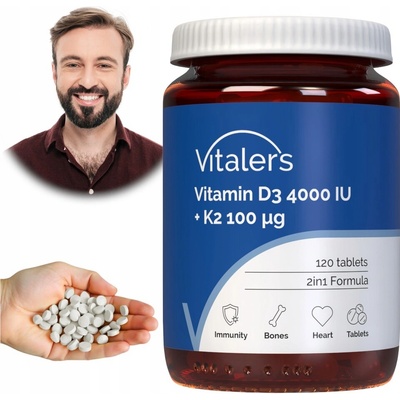 Vitaler's Vitamín D3 4000 IU + K2 MK-7 100 mcg 120 tabliet