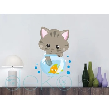 Image 1 of Коте с аквариум и рибка (1529)