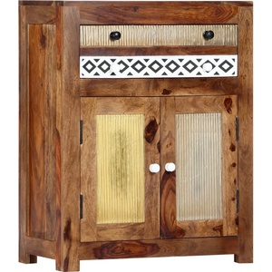vidaXL Страничен шкаф, 60x30x75 см, акациево дърво масив (247730)