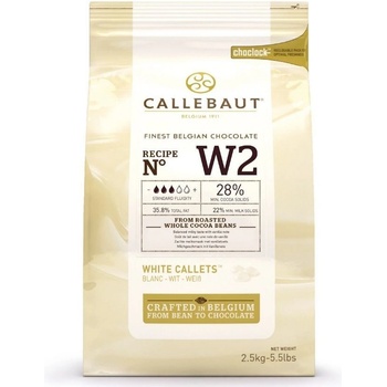 Callebaut W2 28% biela čokoláda 2,5 kg