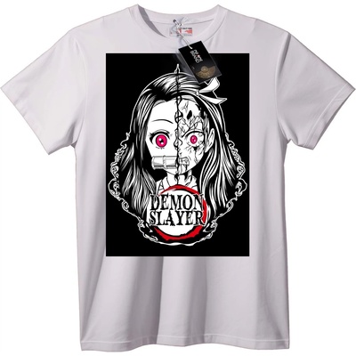 NOONEBRAND Тениска Разцепено Лице Demon Slayer - L, Black