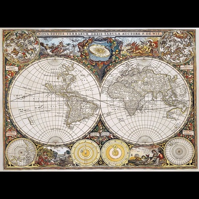 Trefl Ancient World Map wooden 1000 dielov
