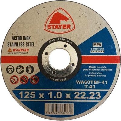 Stayer Kotúč rezný 125 × 1 × 22,23 mm T41 3775891