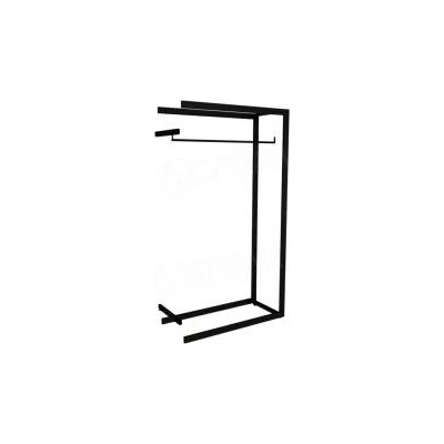 BIGSHOP Predajný, policový systém KIT 07E, 1022 x 442 x 1850 x 182,5 mm, matná čierna