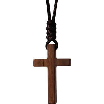 HARAHU Колие Wood Cross - Кафяв KP34253 (34253)