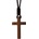 HARAHU Колие Wood Cross - Кафяв KP34253