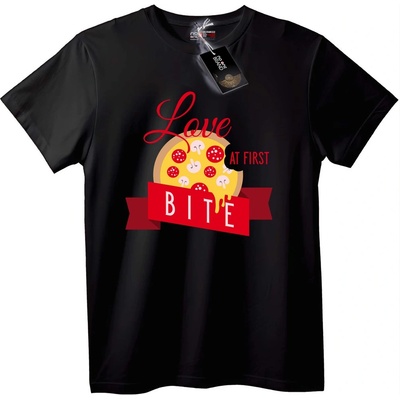 NOONEBRAND Тениска Love at First Bite Pizza - 5XL, White