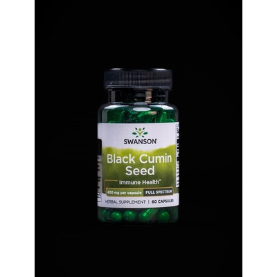 Swanson Černý Kmín Black Cumin 400 mg 60 kapslí