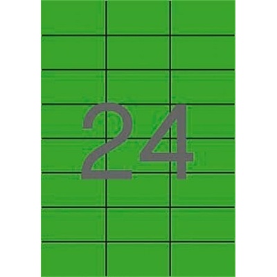 Etikety, 70x37 mm, farebné, APLI, zelené, 2400 etikiet bal