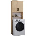 TopMebel Мебел за пералня Holton TopMebel от меламин в цвят сапфирен дъб 65, 5x30x180см