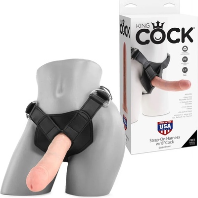 Страп-он с реалистично дилдо, 21, 6см. - Strap-on Harness Cock (PIPE562321)