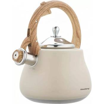 Klausberg Свирещ чайник Klausberg KB 7919, 2.8 л, Топлоизолирана дръжка, Индукция, Бежов (9999KB7919)