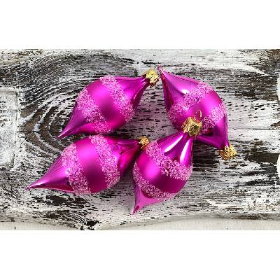 Okrasa Čadca Vianočné olivy 32/661/8x4/4ks - magenta