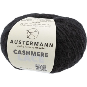 Austermann Cashmere Lace 98232-13 Black Плетива прежда (98232-13)