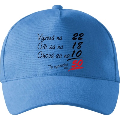 Vyzerá cíti sa chová sa 50 rokov so zahnutým šiltom a látkovou sponou Svetlomodrá