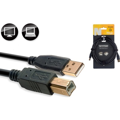 Stagg NCC3UAUB USB 2.0, USB A/USB B, 3m