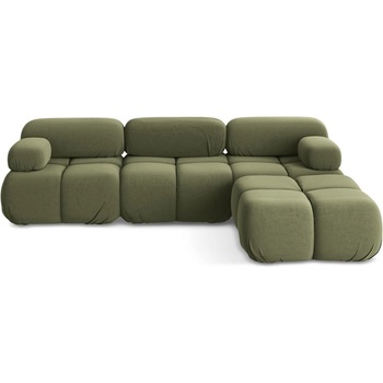 makamii Светлозелен кадифен модулен ъглов диван Lokua - Makamii (LOKUA_COR_1_P1_C4)