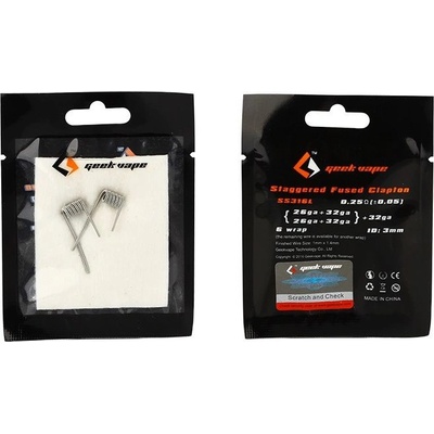 GeekVape Staple Staggered Fused Clapton spirálky předmotané 2ks