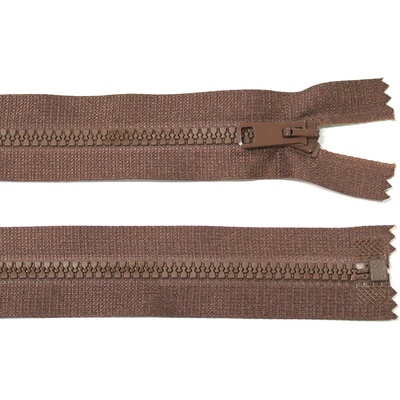 Kostěný zip no.5 rozepínací 60cm bundový color: 701 hnědá