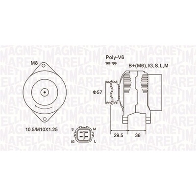 Alternátor MAGNETI MARELLI 063732102010
