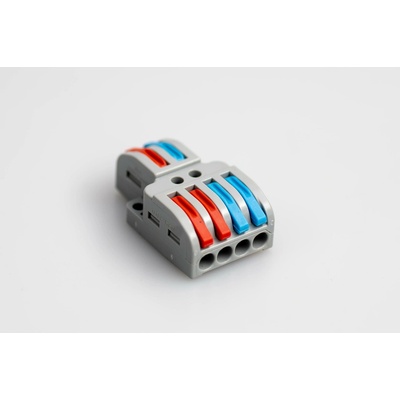 Tracon electric Spojovacia svorka pružinová viacpólová 6 vodičov 0,5-4mm2 32A 400VAC 2P