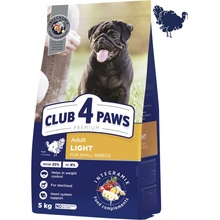 Club4Paws Premium LIGHT pre dospelých psov malých plemien, sterilizované Morka 5 kg