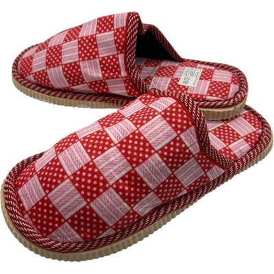 Fashion Dámske červené domácí papuče 03