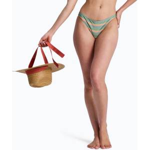 Roxy Долнище на бански костюм ROXY Ocean Dreamer Cheeky oil green say it with stripes