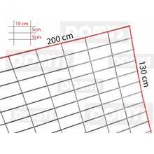 DOMYS GABIONOVÁ SÍŤ 200x130cm (10x2,5cm)