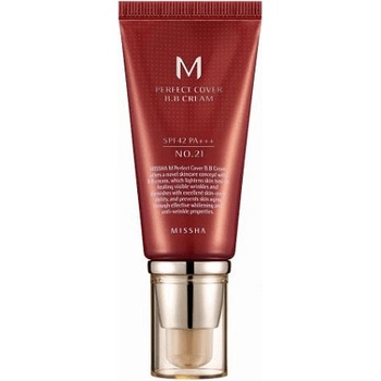 Missha ББ крем с SPF42/PA+++ №21 Light Beige 50мл Missha M Perfect Cover BB Cream SPF42/PA+++ №21 Light Beige 50мл