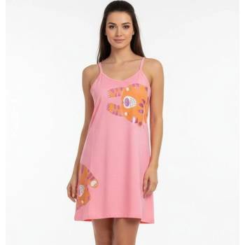 Лятна розова нощница с апликация на тигърче