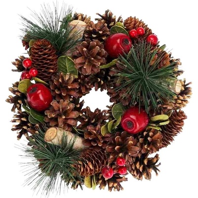 Homestyling Vánoční věnec borovice 25 cm přírodní