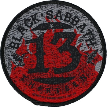 Image 1 of RAZAMATAZ кръпка black sabbath - 13 ПЛЪМЪЦИ КРЪГЛИ - razamataz - sp2710