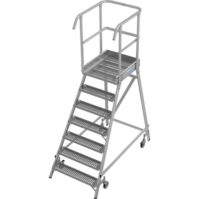 KRAUSE Мобилна платформена стълба с колела, едностранен достъп, R13 профилирана решетка Krause, 1x7 (07821294) (07821294)