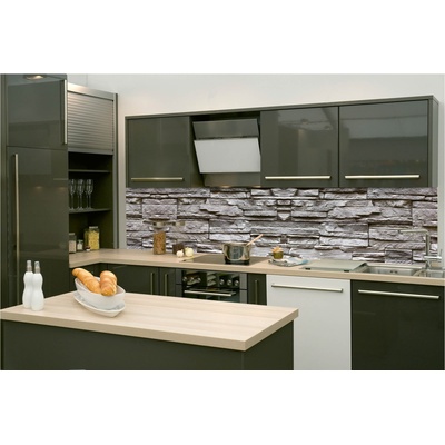 DIMEX ART Фототапет за кухня - сива каменна стена 260 x 60 см