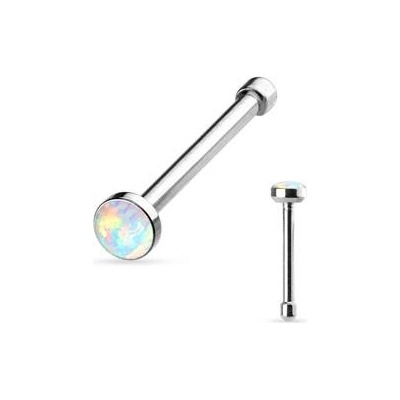 Šperky4U piercing do nosu světlý opál N0009-WH