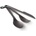 GSI Outdoors Halulite Cutlery set Цвят: черен